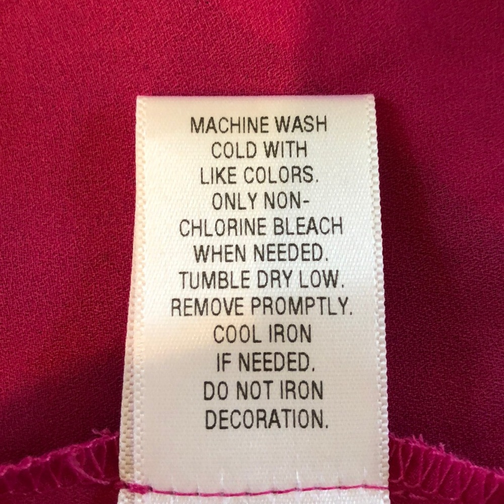 NWT Candies Magenta Tunic Keyhole Back Long Sleeve XS - Picture 5 of 5